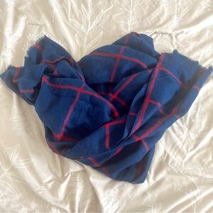 XL blue and red scarf